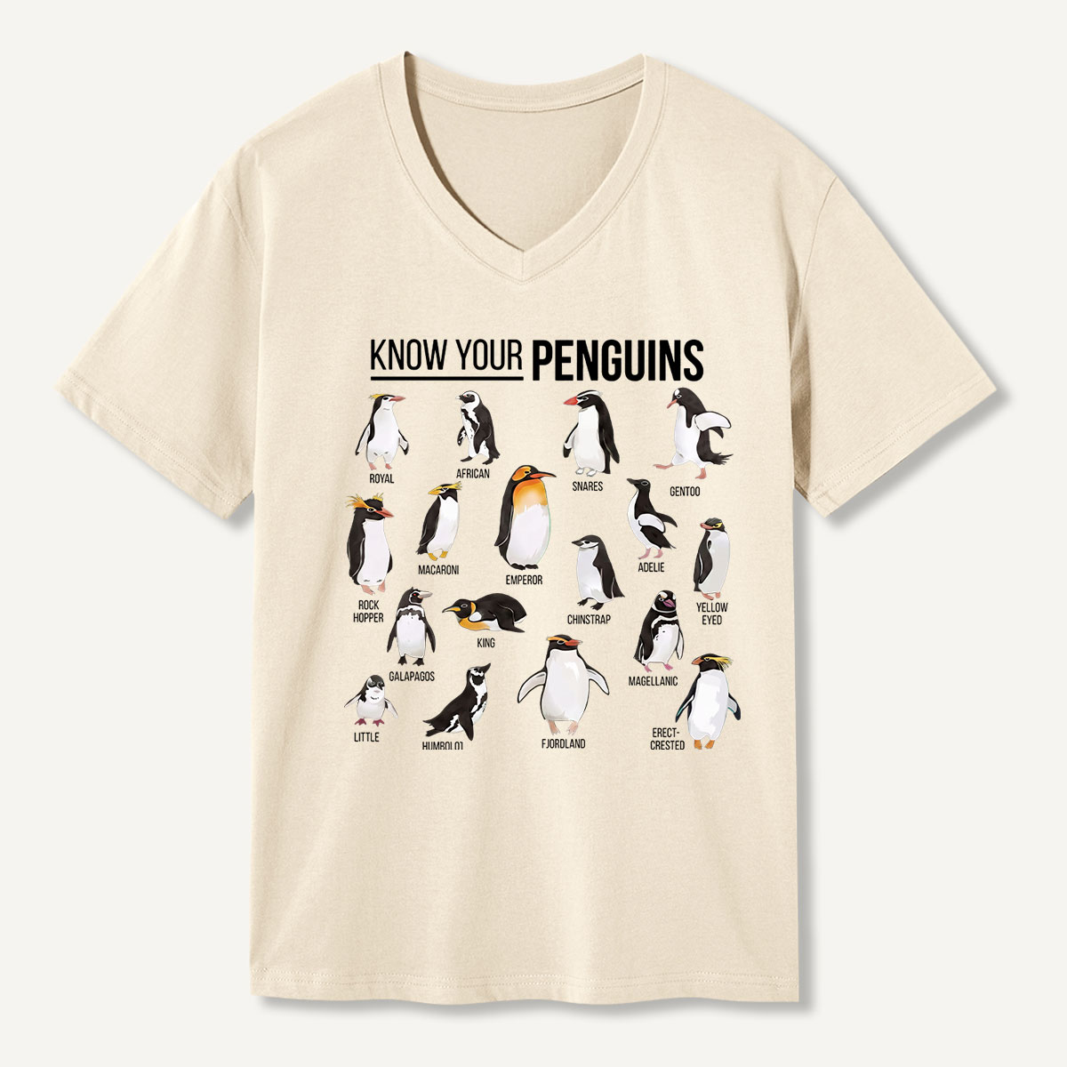 Know Your Penguins V-neck T-Shirt