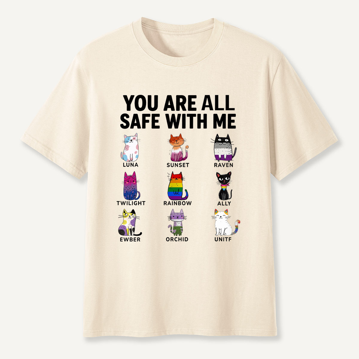 You Are Safe With Me Cat T-shirt