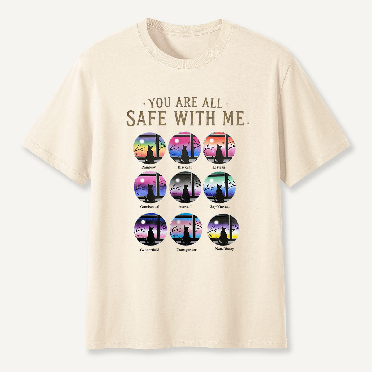 You Are All Safe With Me Cat T‑Shirt