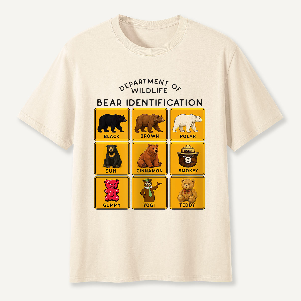 Department of Wildlife Bear Identification Gummy Bear T-Shirt