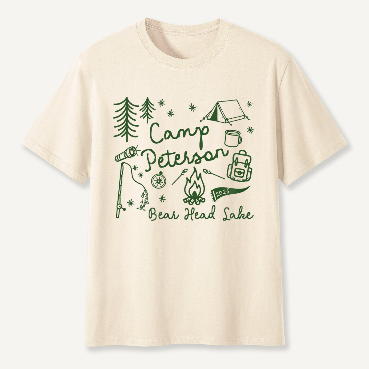 Camp Style Bear Head Lake Camping T-Shirt