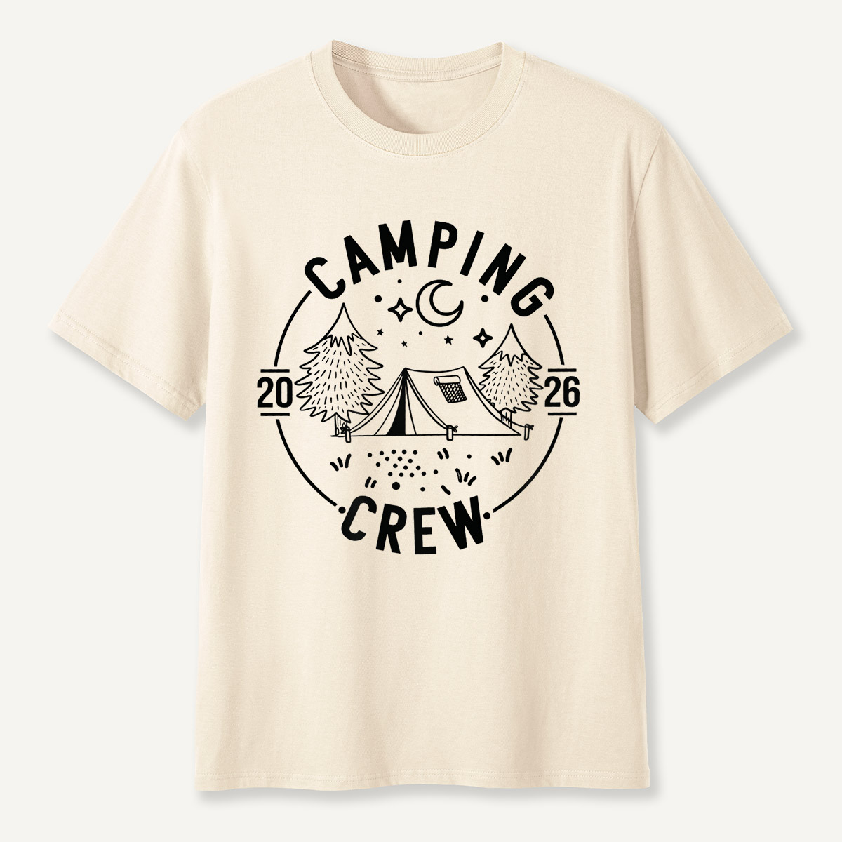 Minimalist Camping Crew Outdoor Adventure T-Shirt