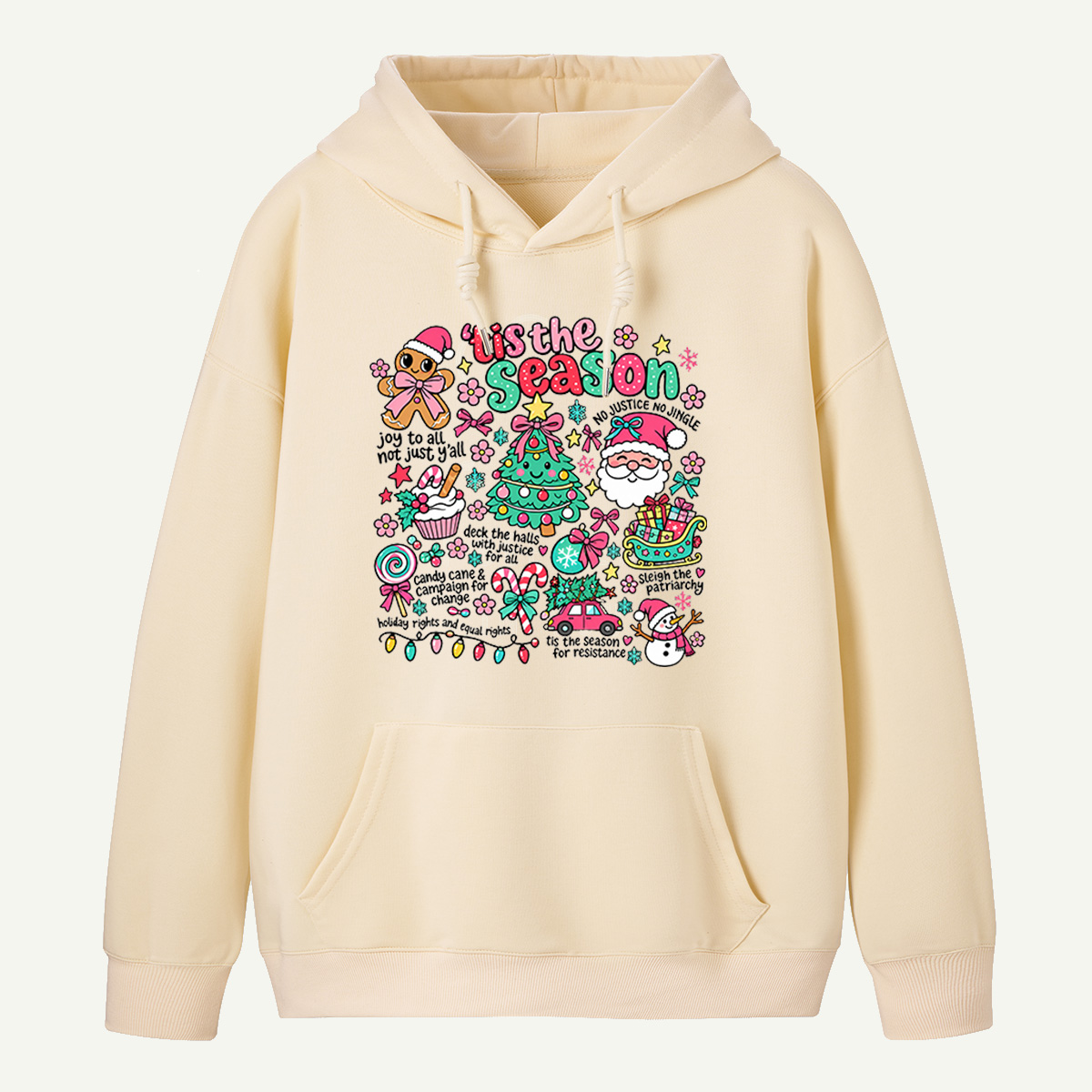 Tis The Season For Resistance Christmas Justice And Equality Collage Hoodie
