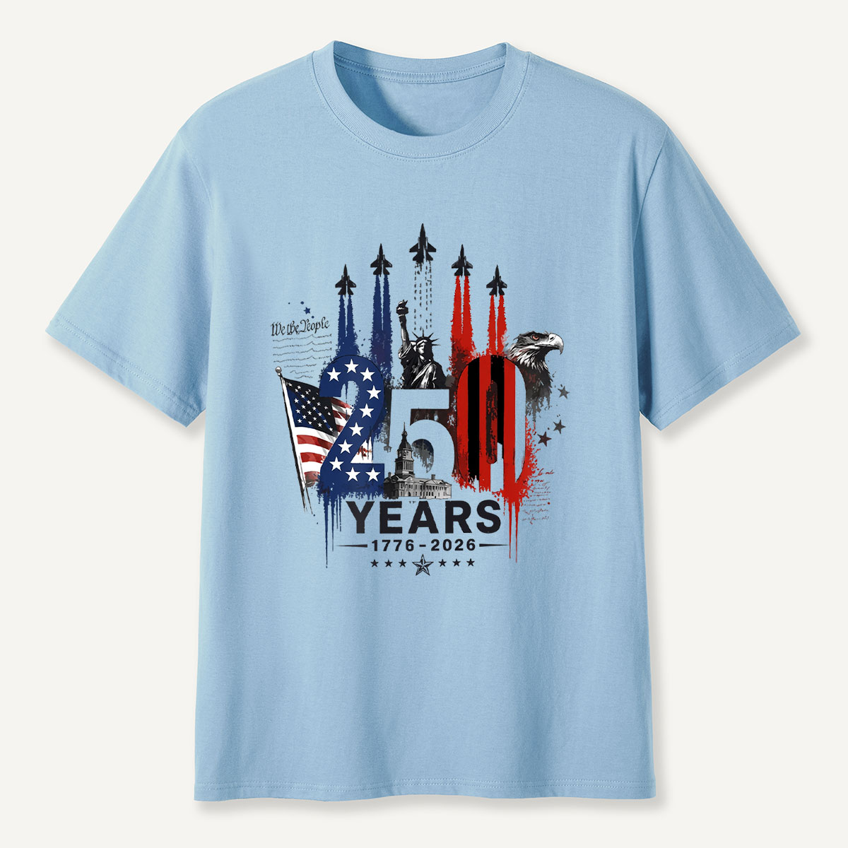 250 Years 1776‑2026 Statue of Liberty Eagle Flag T‑Shirt
