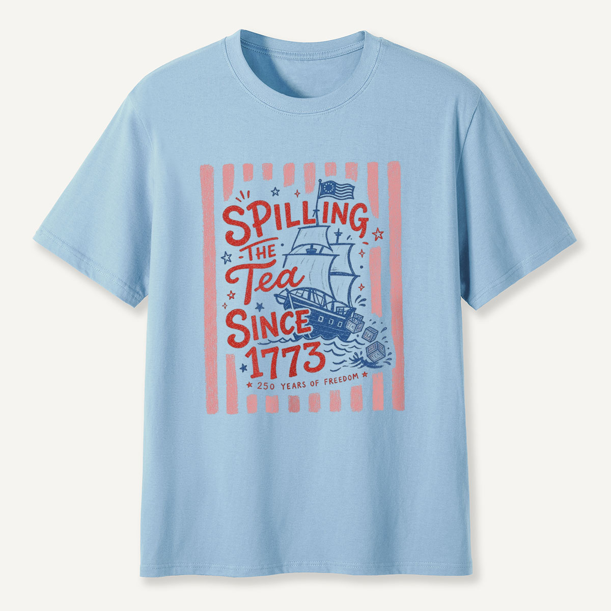 Striped Spilling The Tea Since 1773 T-Shirt