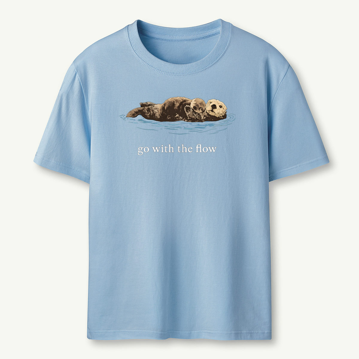 Go With The Flow Sea Otter Wildlife Nature T-Shirt