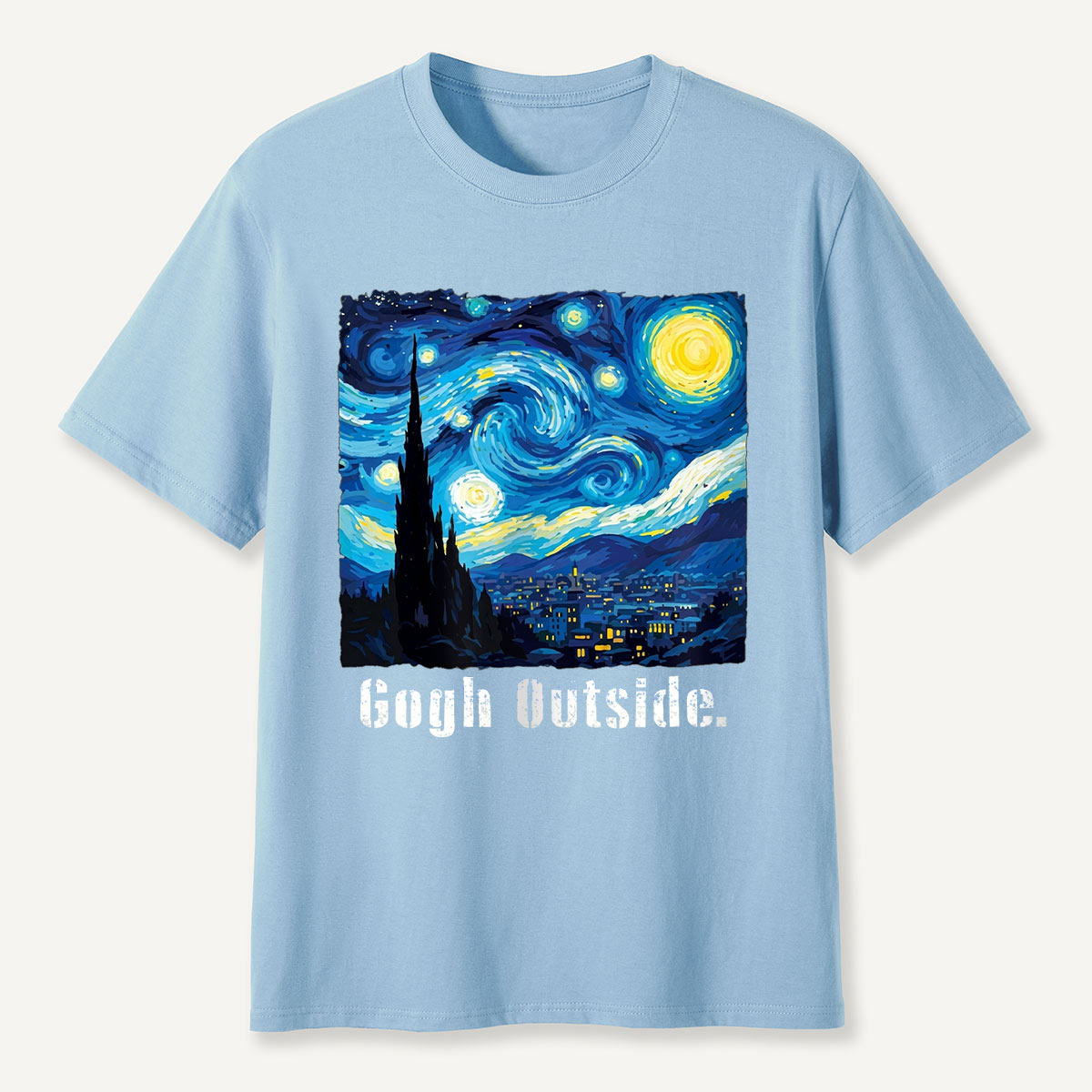 Swirl Night Sky Gogh Outside T-Shirt