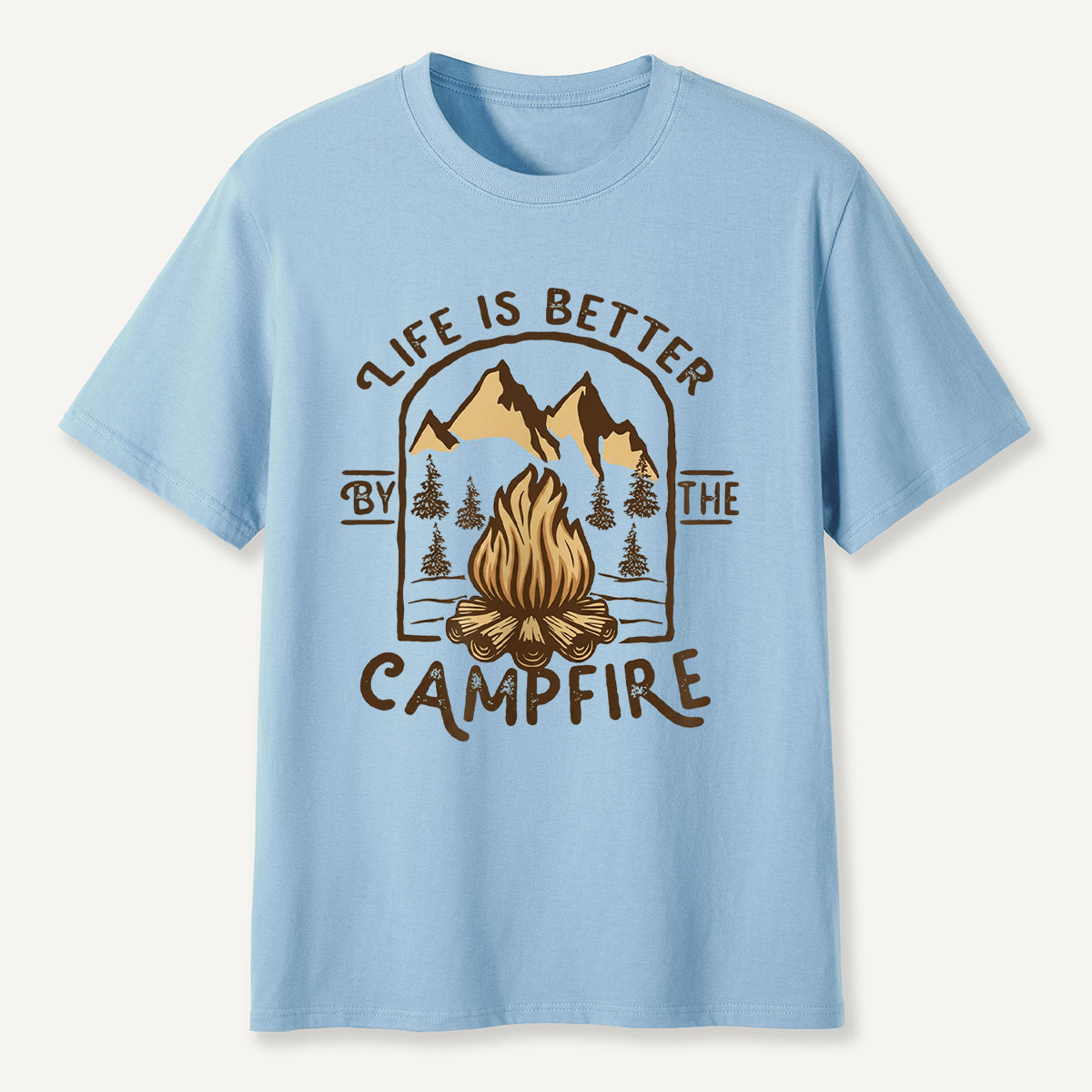 Life Is Better by the Campfire Mountain Camp T-Shirt