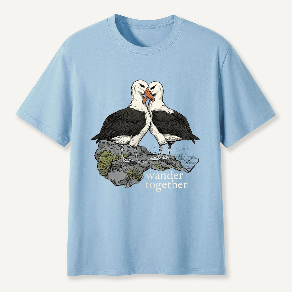 Two Seabirds Wander Together T-Shirt