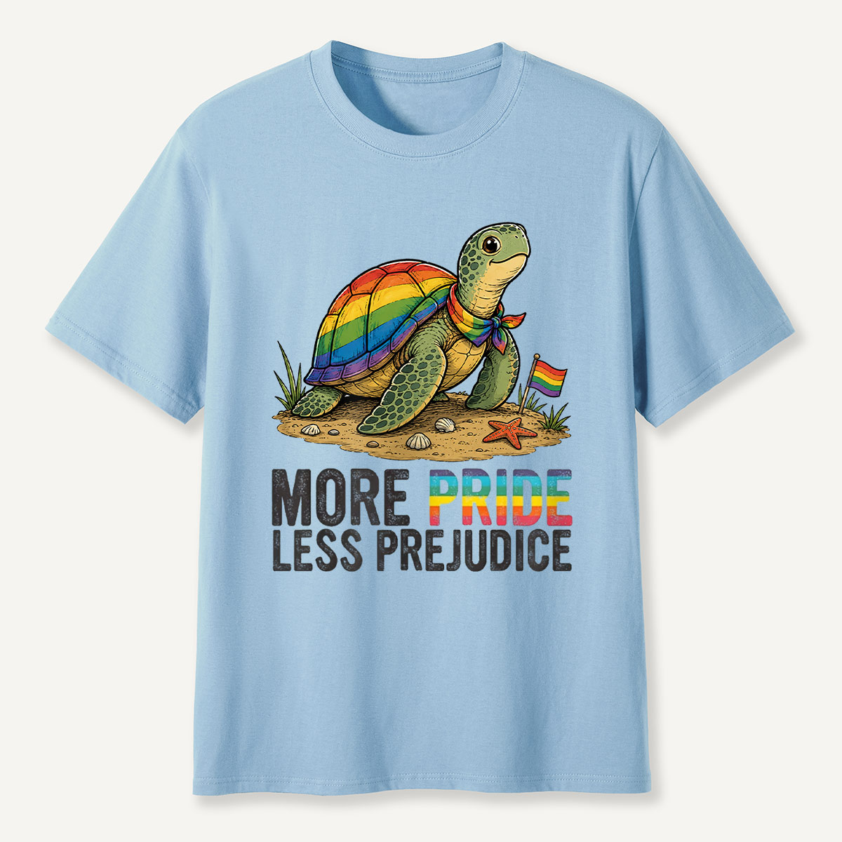 More Pride Less Prejudice Turtle T-Shirt
