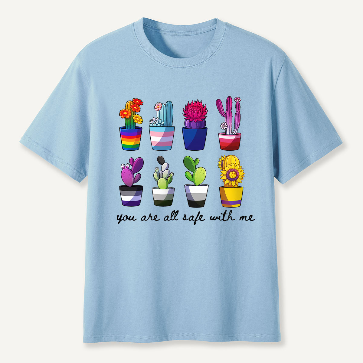 You Are Safe With Me Cactus T-shirt