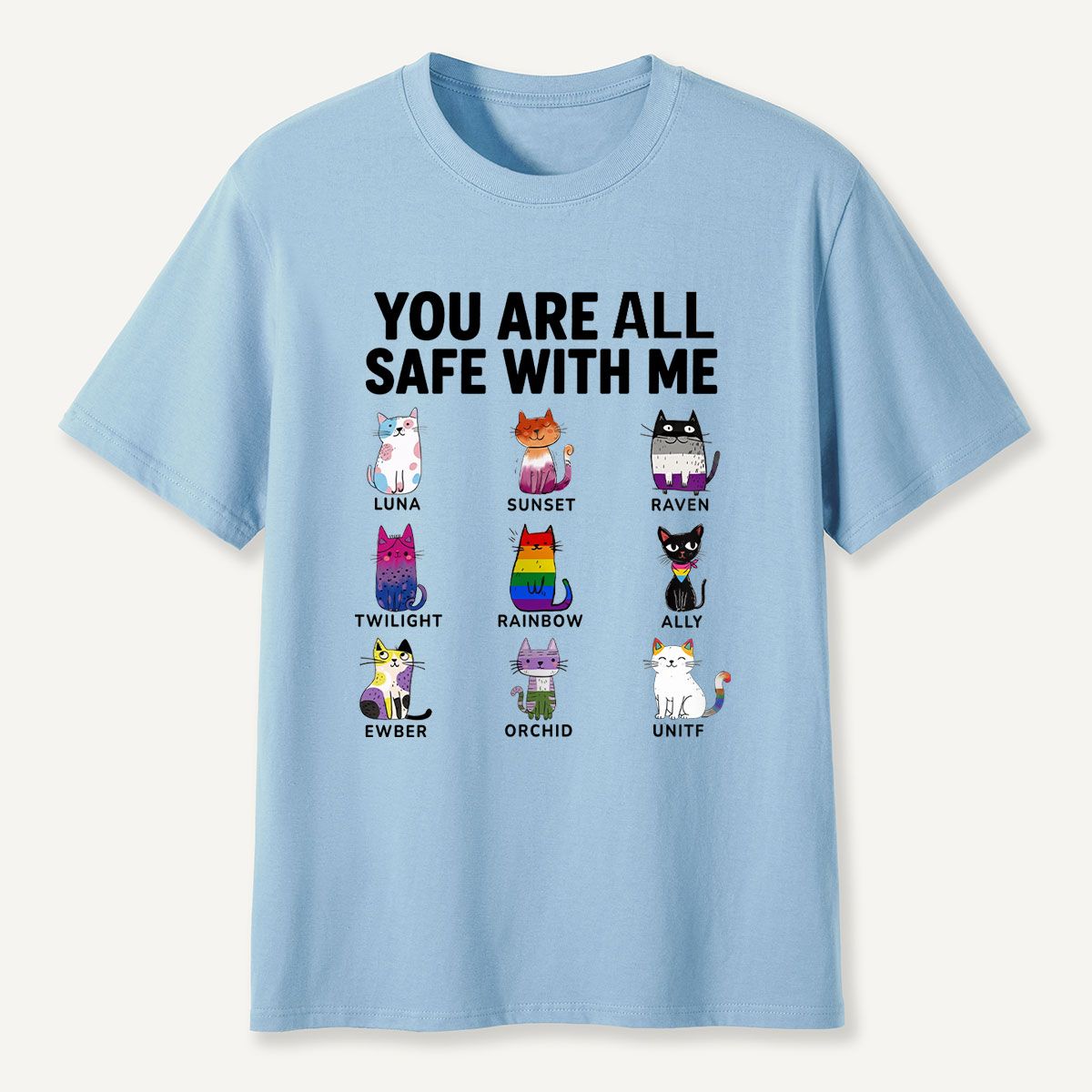 You Are Safe With Me Cat T-shirt