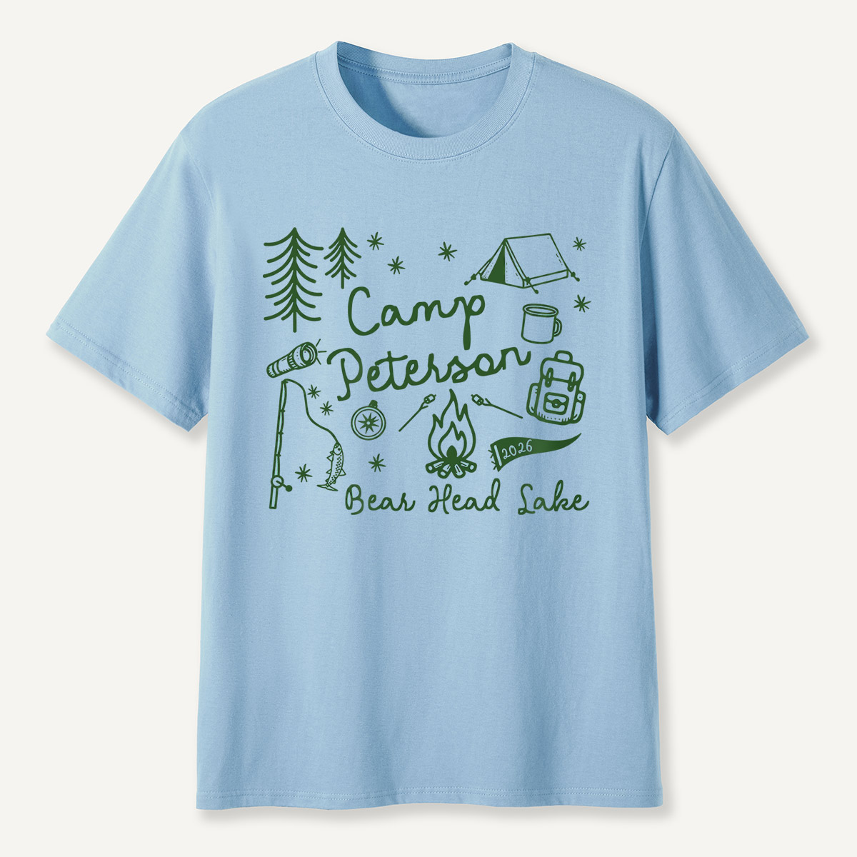 Camp Style Bear Head Lake Camping T-Shirt