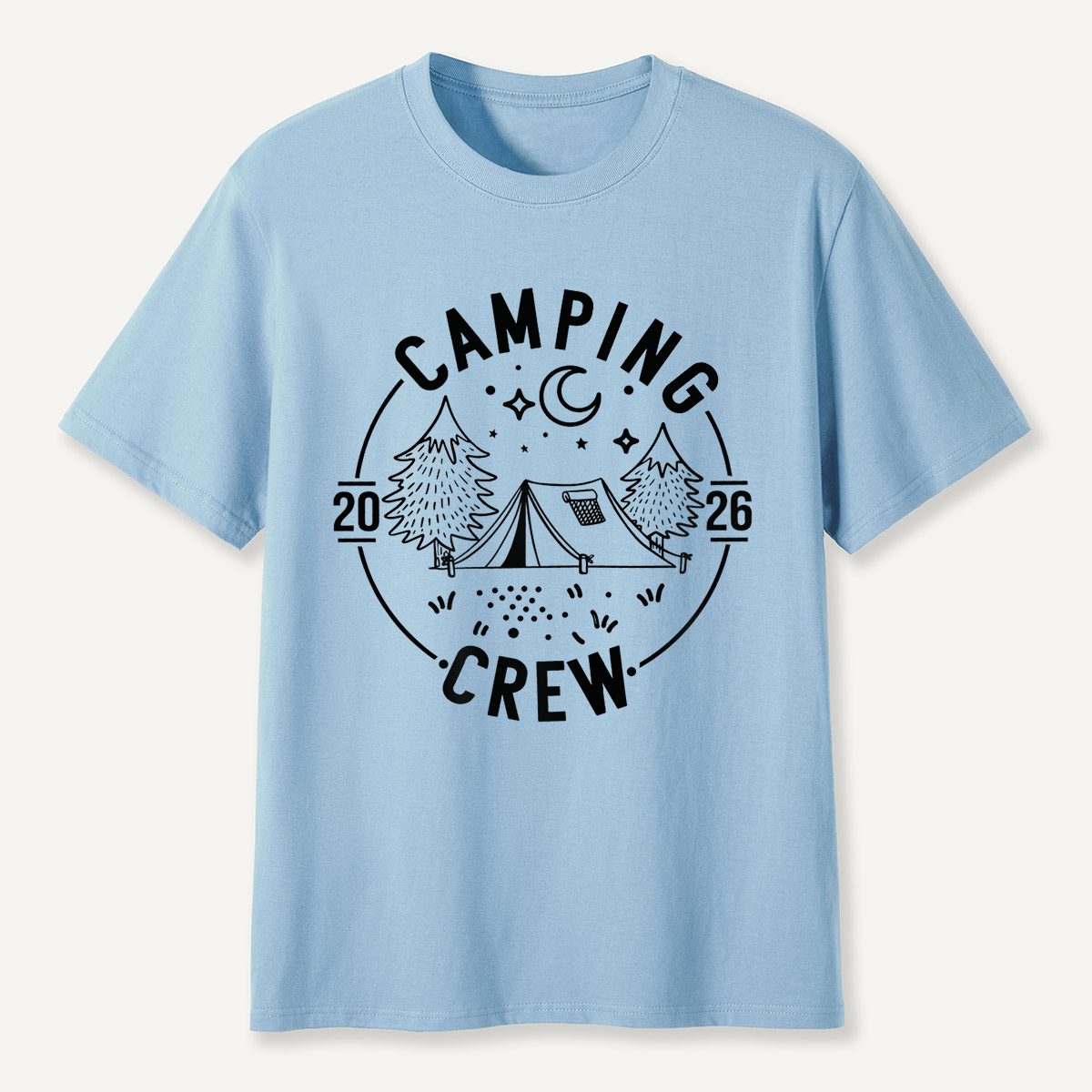 Minimalist Camping Crew Outdoor Adventure T-Shirt