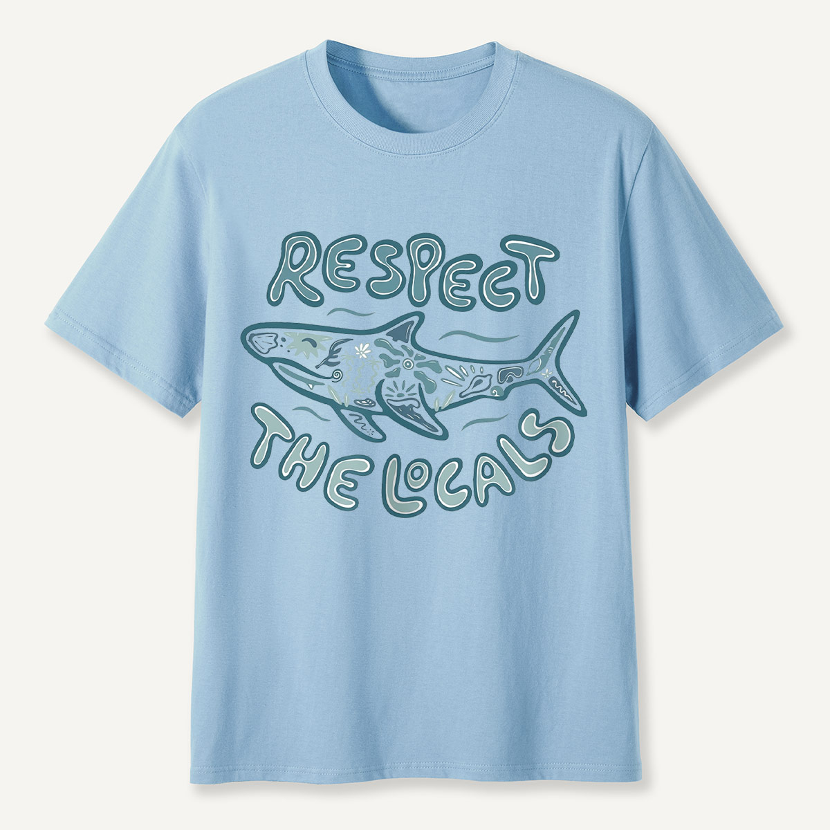 Coastal Ocean Shark Respect the Ocean Wildlife T-Shirt
