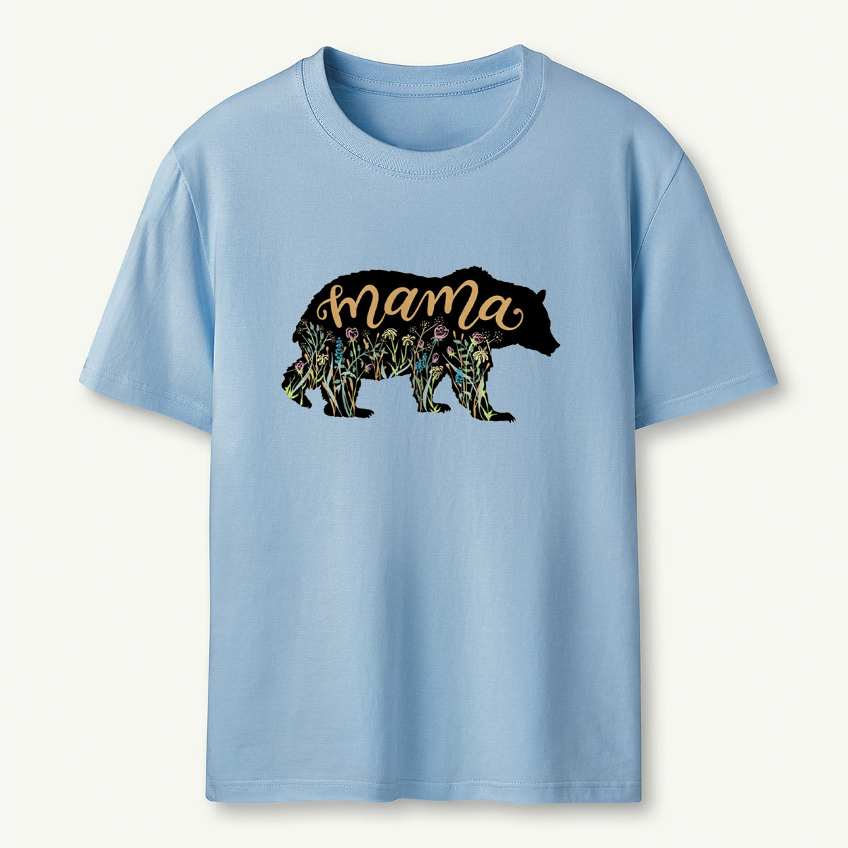Mama Bear with Wildflowers T-Shirt
