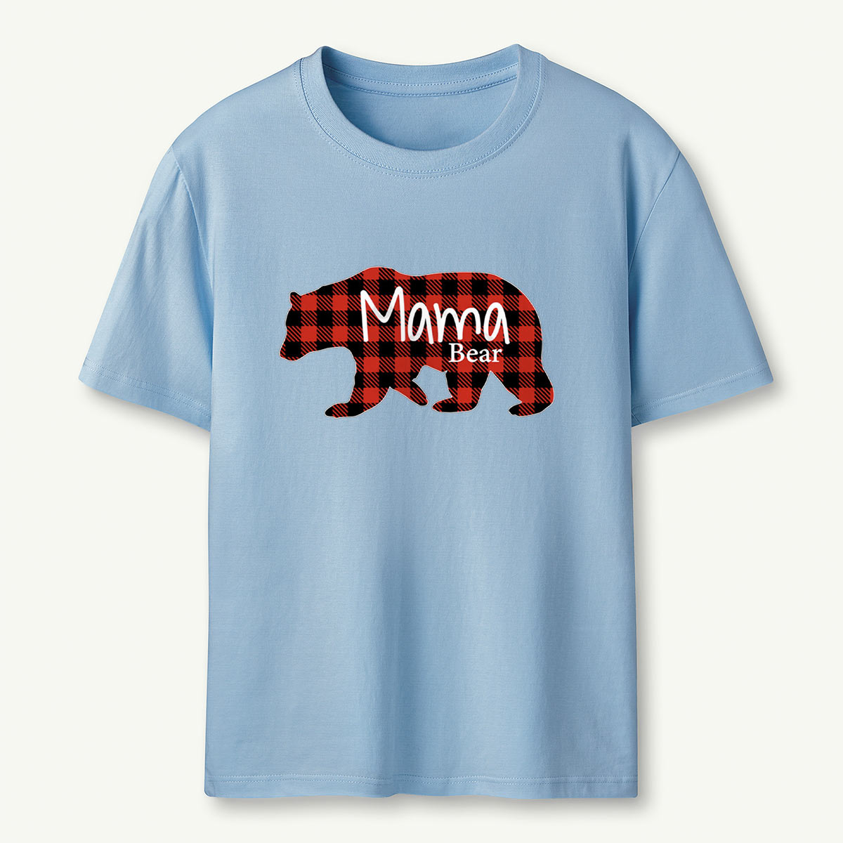 Mommy Bear Buffalo Red Plaid T-Shirt