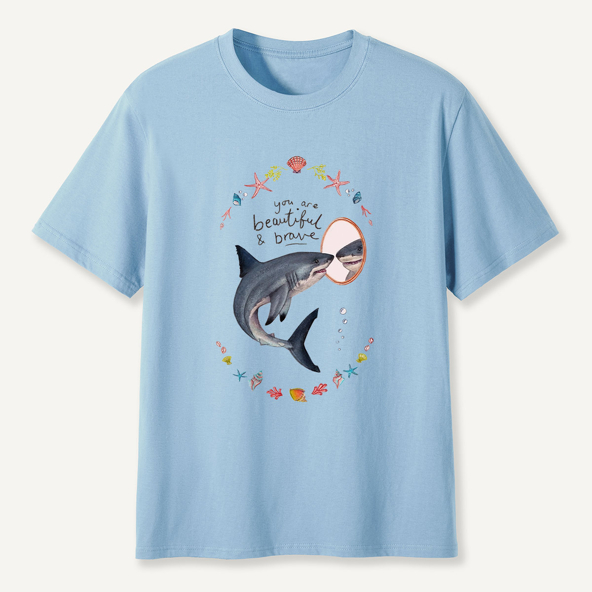 Beautiful and Brave Shark T-Shirt