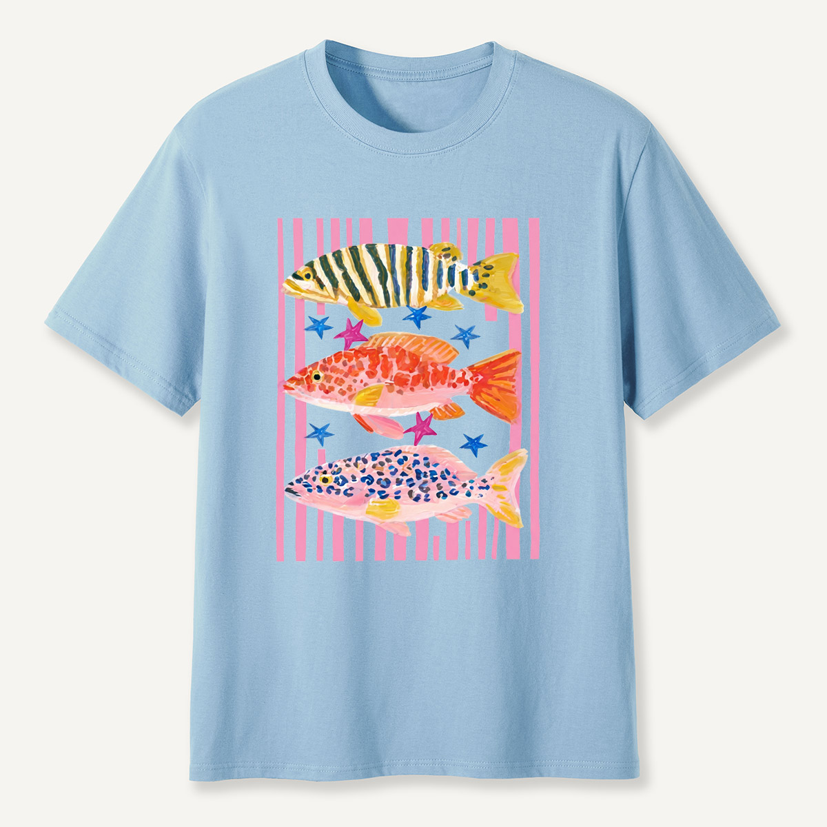 Striped Ocean Fish T-Shirt