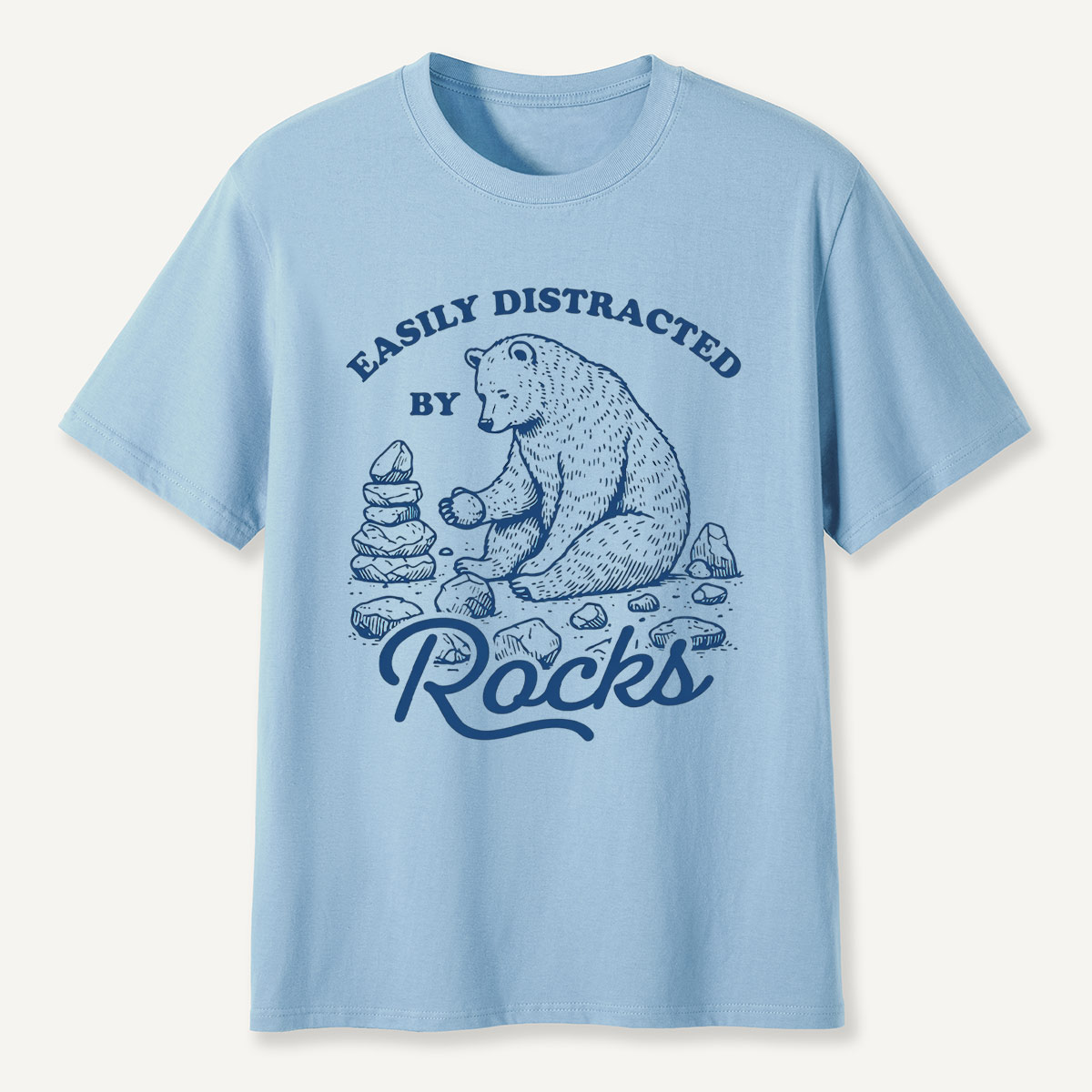 Easily Distracted By Rocks Bear T-Shirt