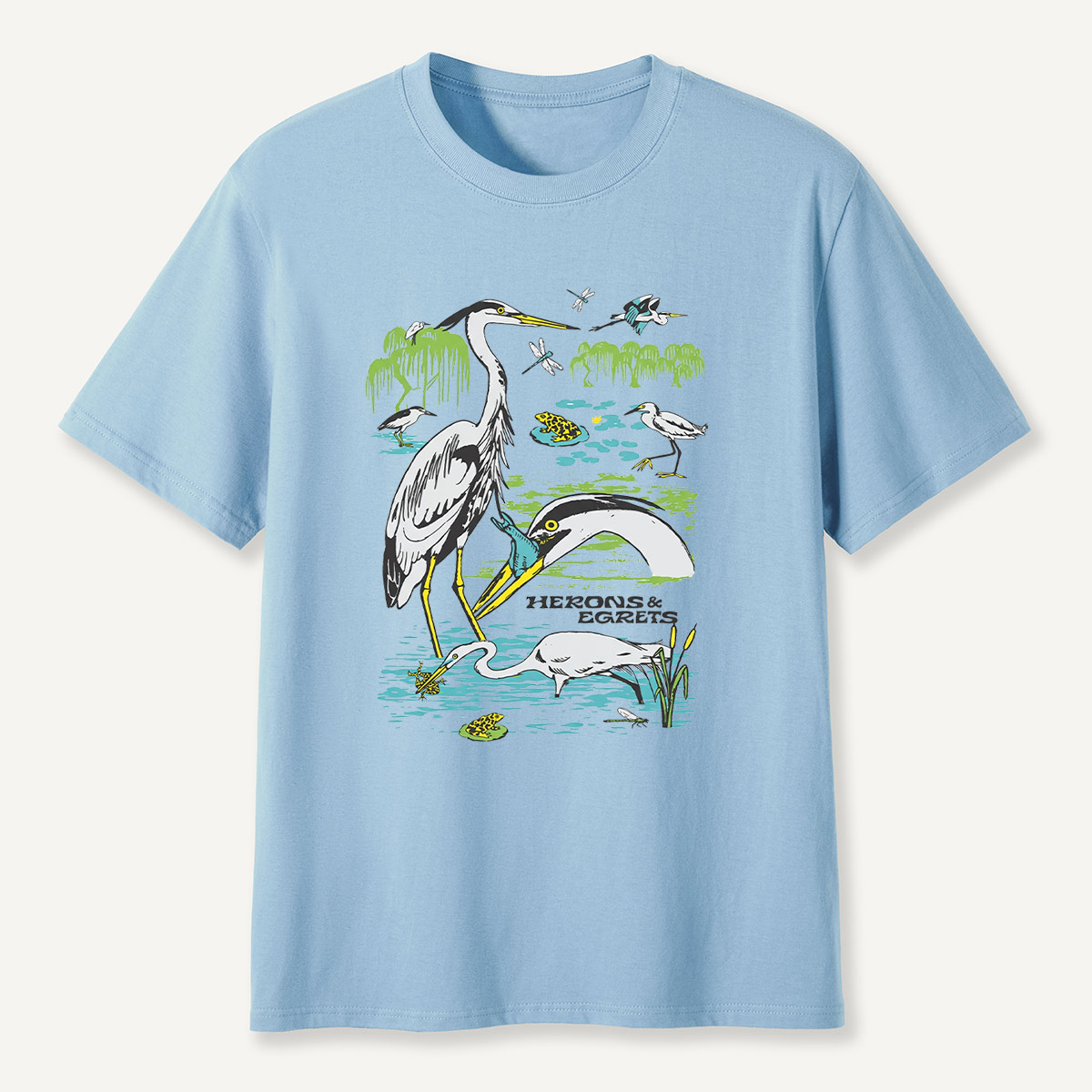 Heron Wetland Wildlife Waterbird T-Shirt