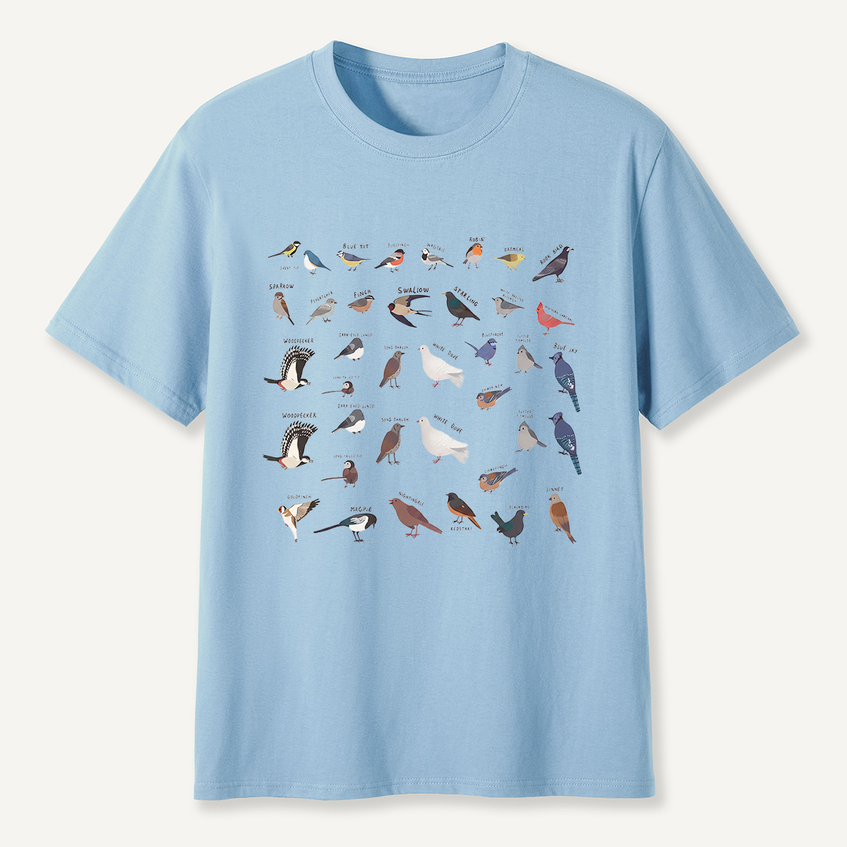 MDCTBYWY26071702Full Wrap Bird Species Guide T-Shirt