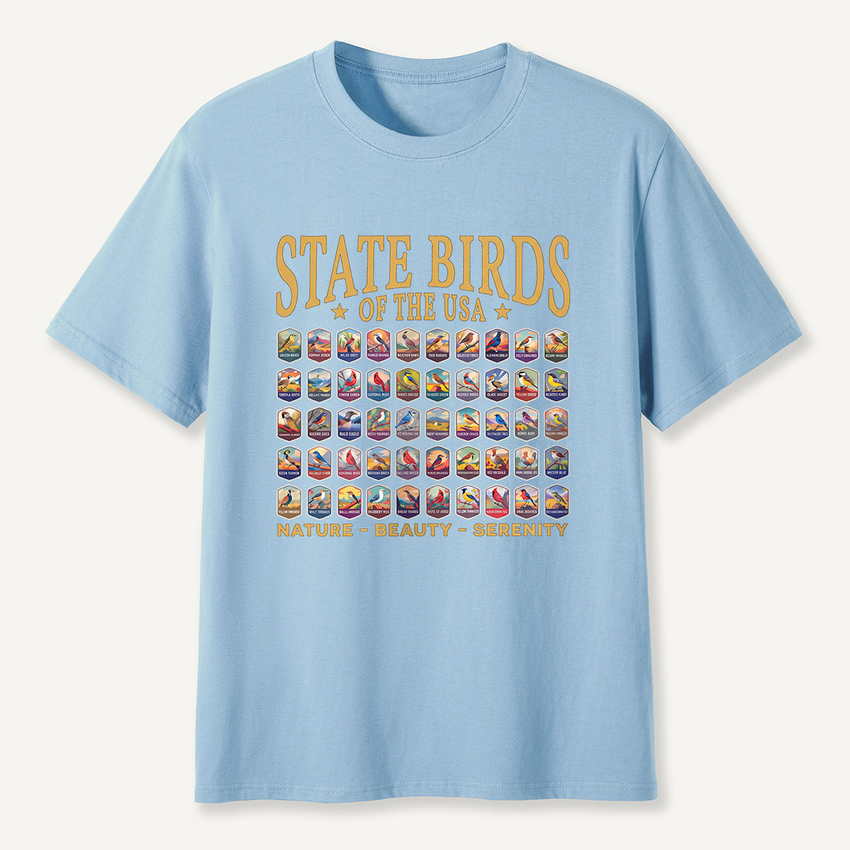 MDCTBYWY26071704State Birds of the USA T-Shirt