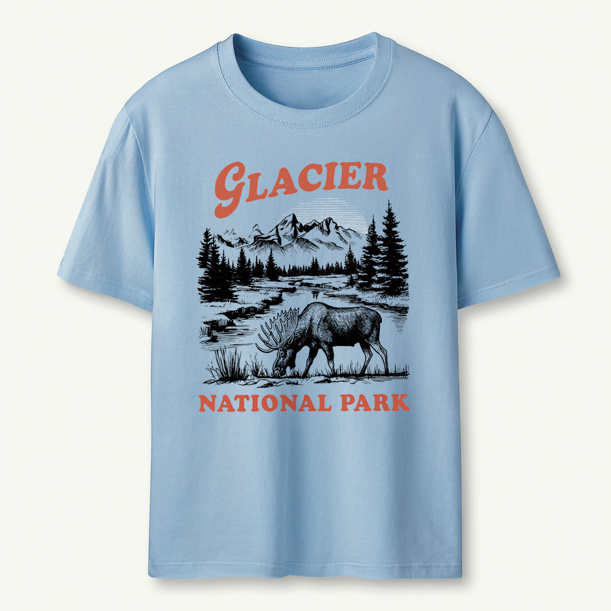 Moose Wilderness Glacier National Park T-Shirt