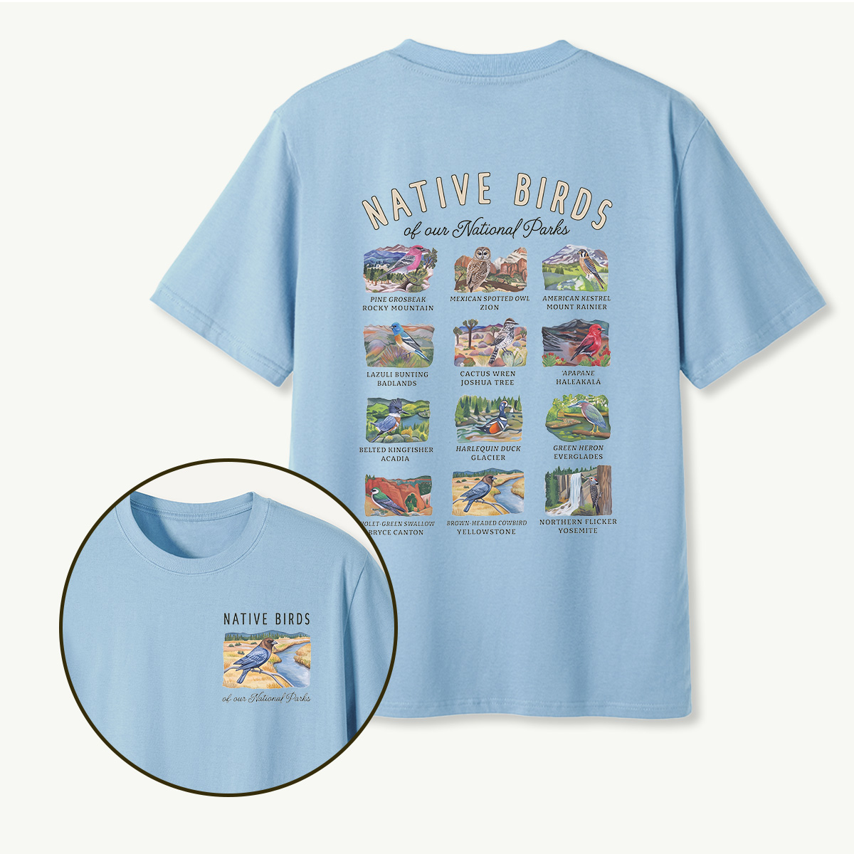MDCTBYWY26072008 Native Birds of Our National Parks T-Shirt