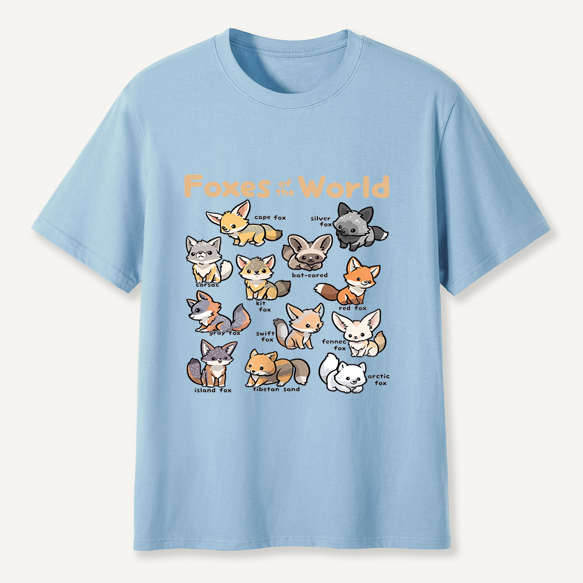 MDCTBYWY26072202 Foxes of the World T-Shirt