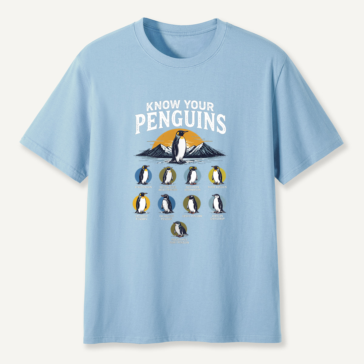 MDCTBYWY26072306 Know Your Penguins T-Shirt