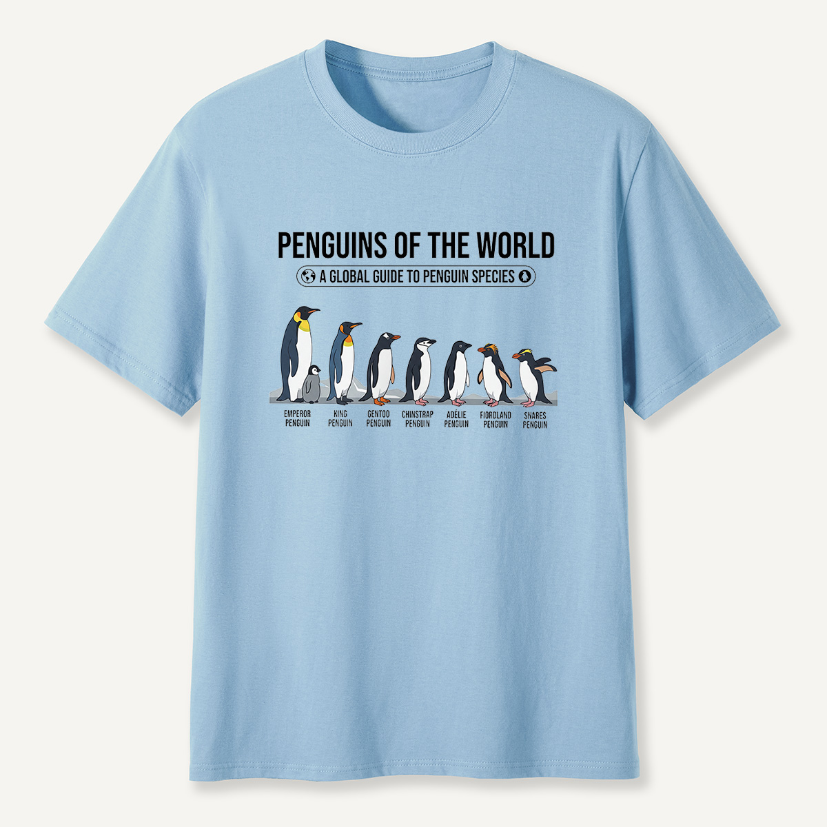 MDCTBYWY26072307 Penguins of the World T-Shirt