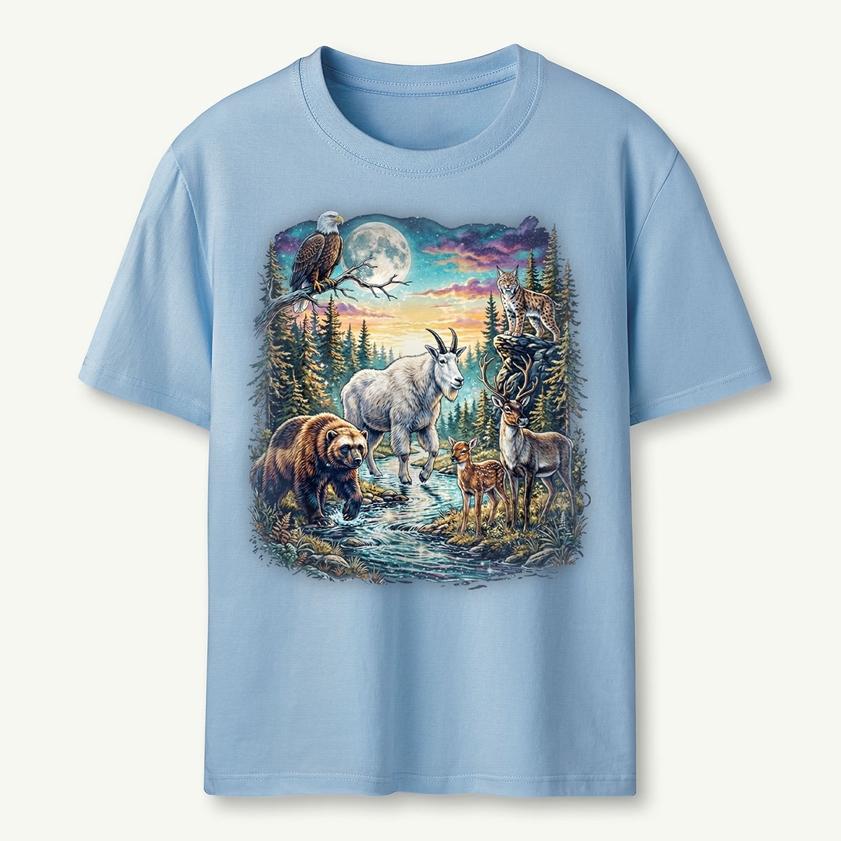 Vintage Moon Wildlife T‑Shirt