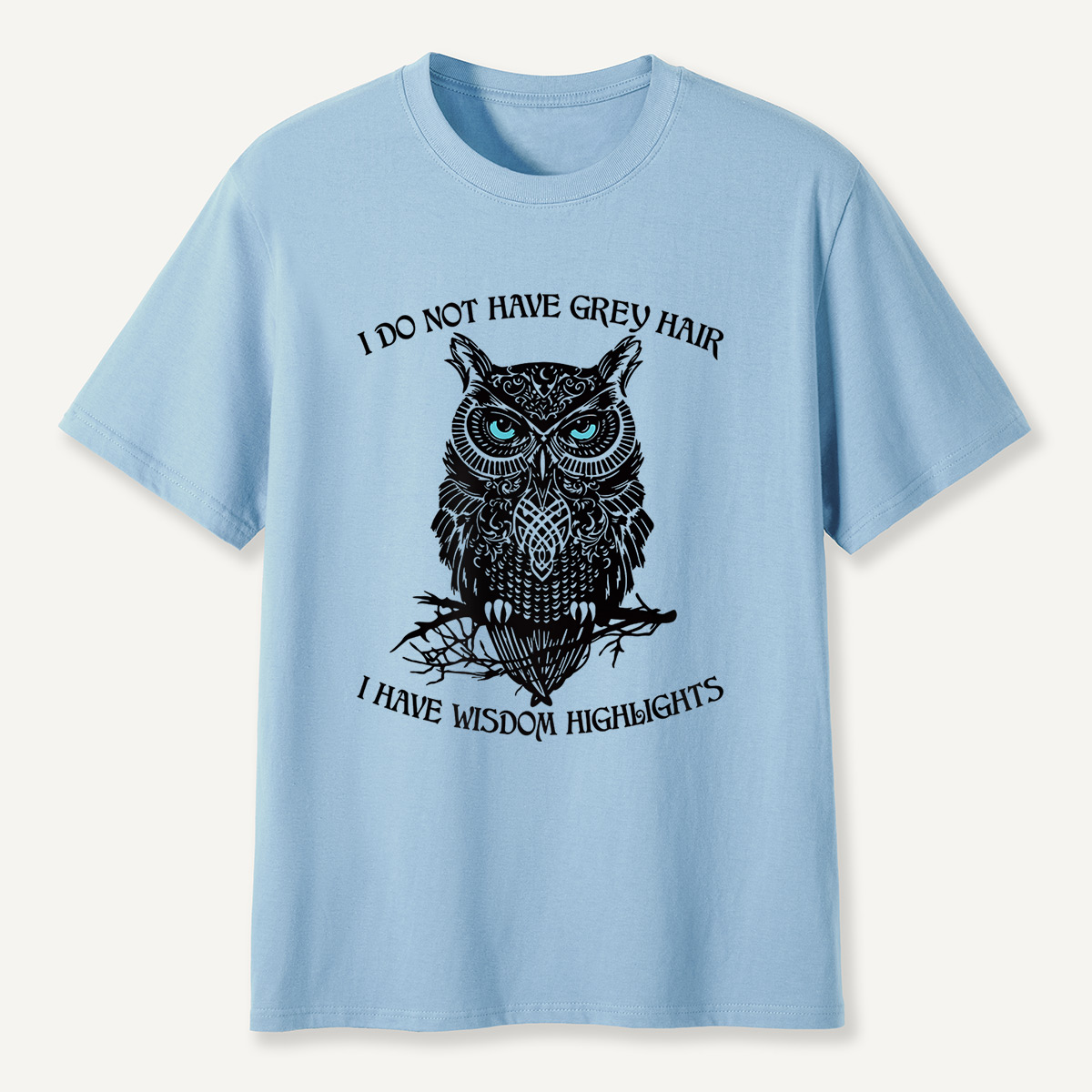 Tribal Blue-Eyed Owl T-Shirt