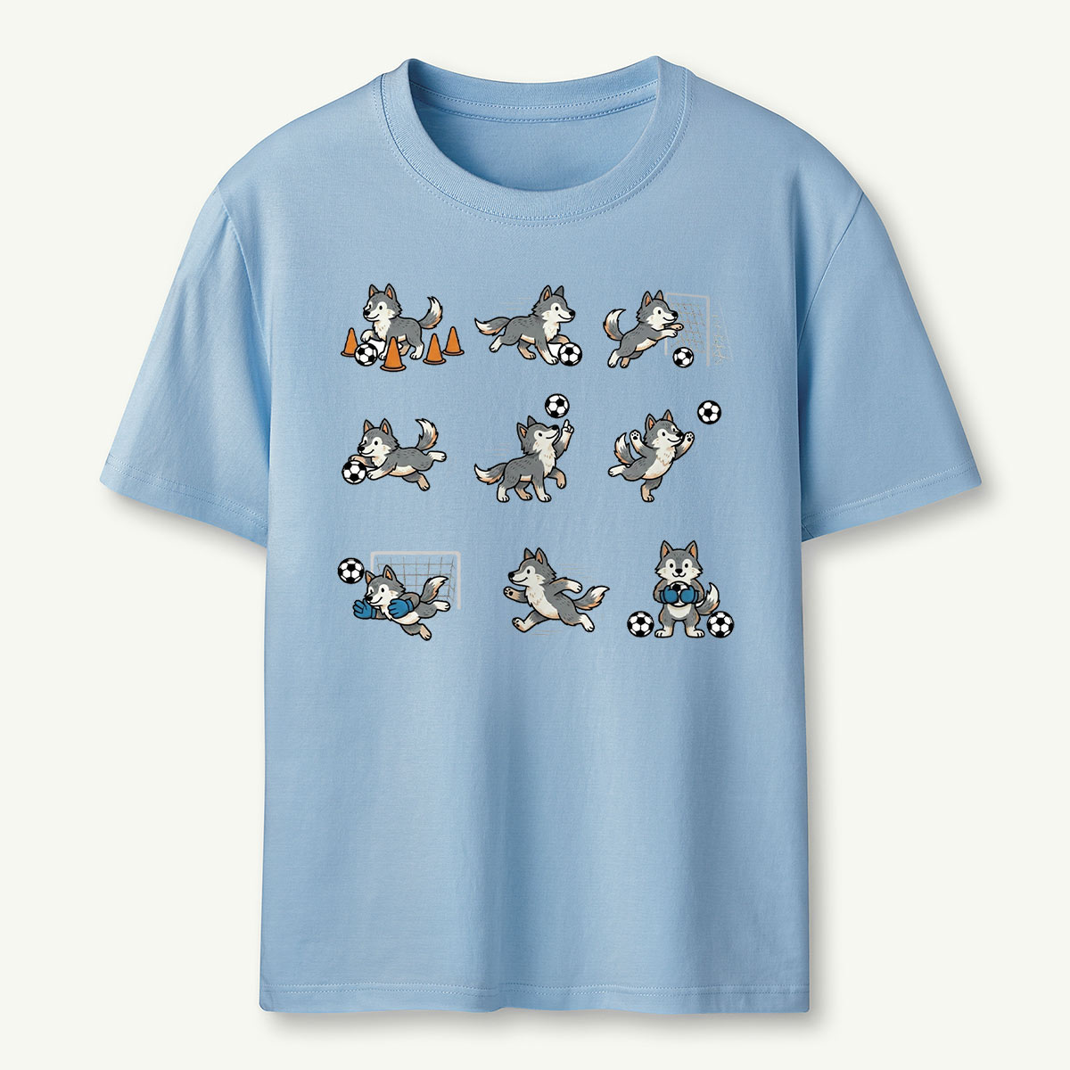Funny Wolf Soccer T‑Shirt