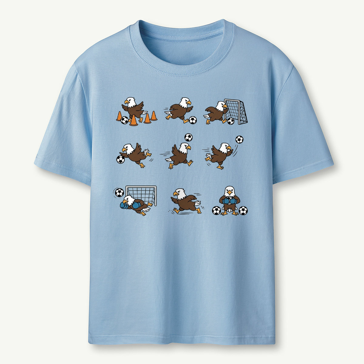 Funny Bald Eagle Soccer T‑Shirt