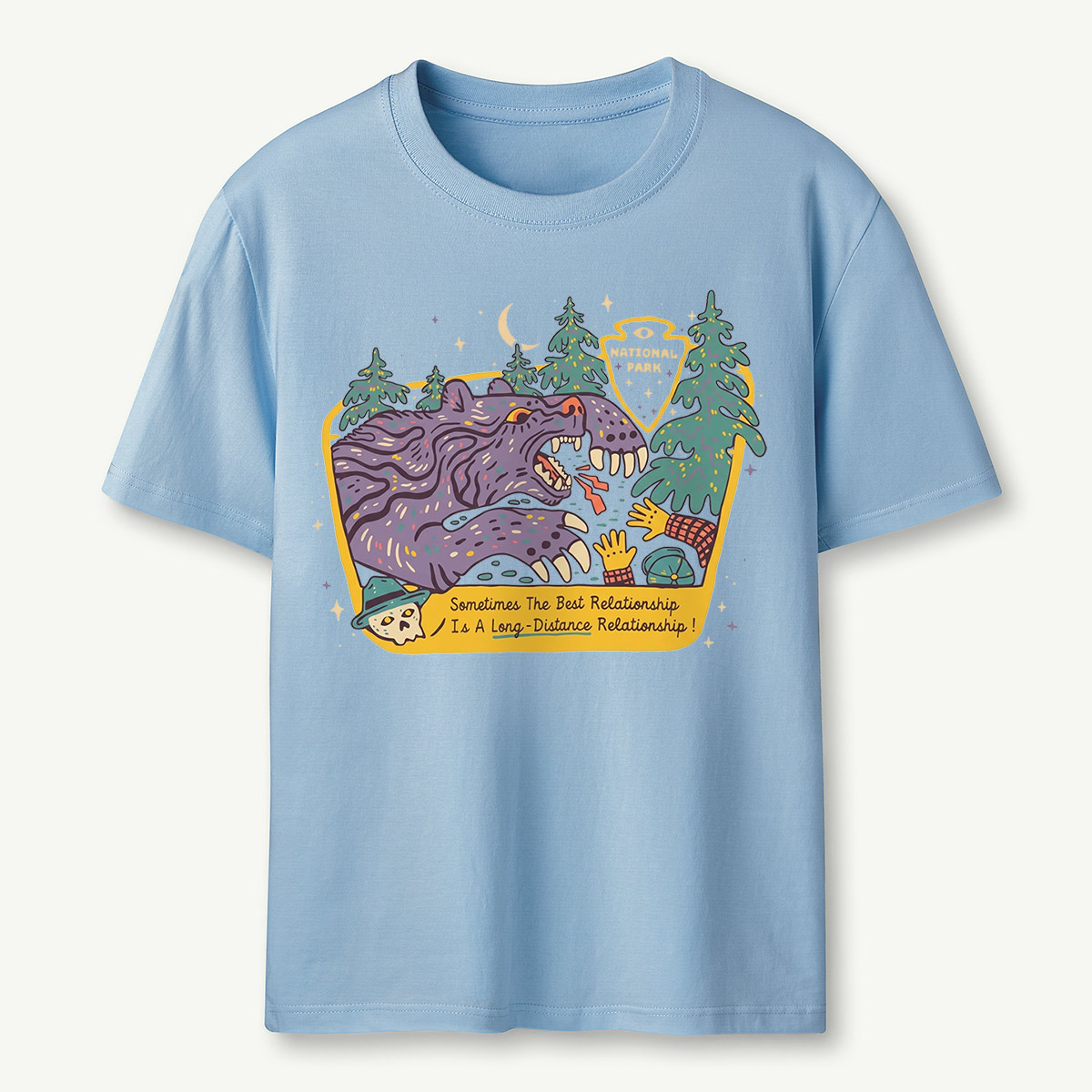 Vintage Bear Forest Nation Park After Dark T-Shirt