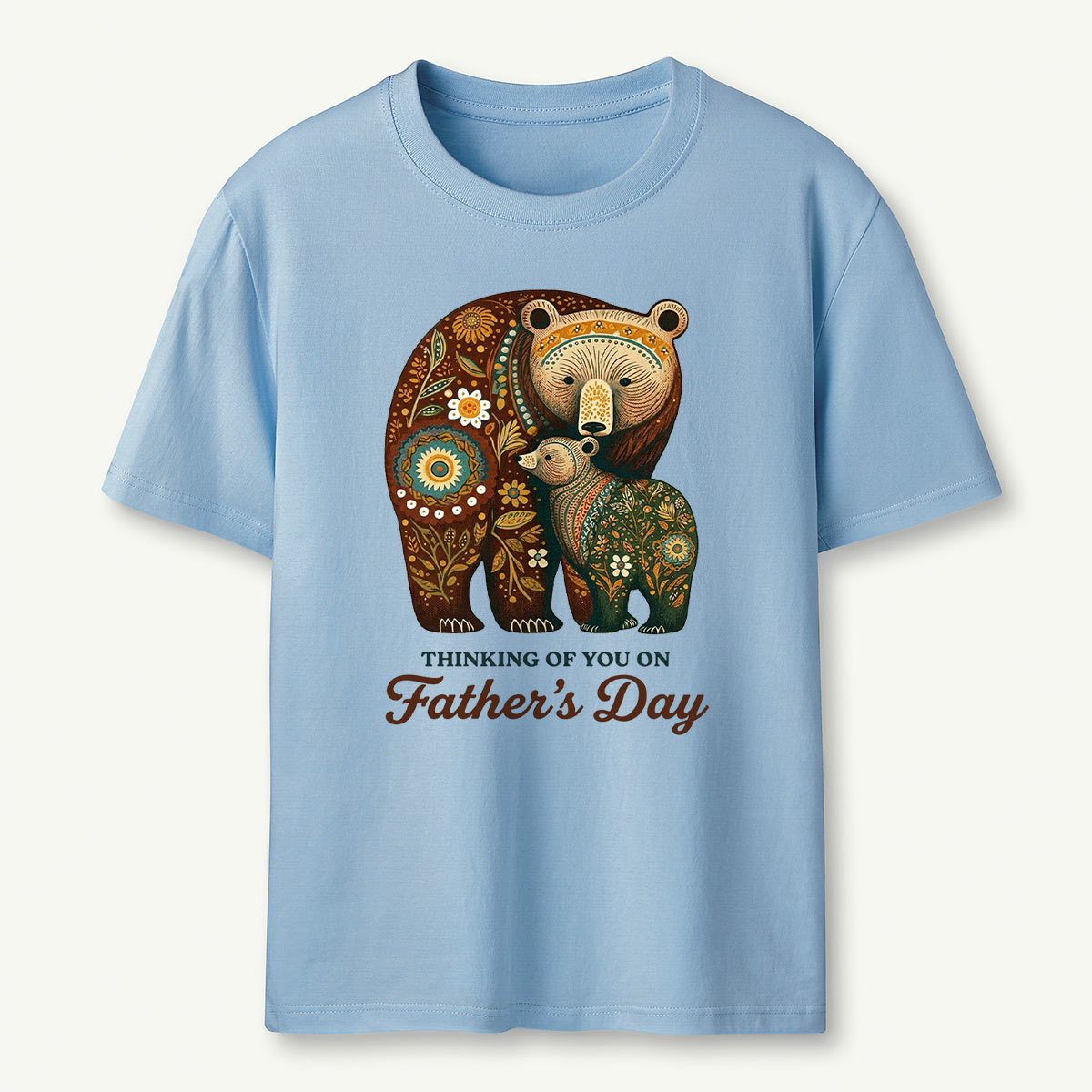 Father’s Day Bear Family Floral T-Shirt