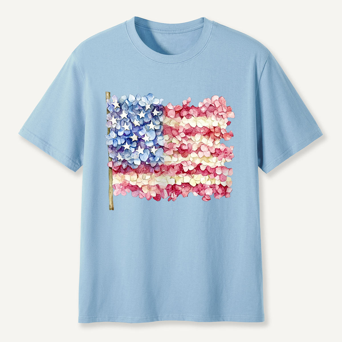 Floral American Flag T-Shirt