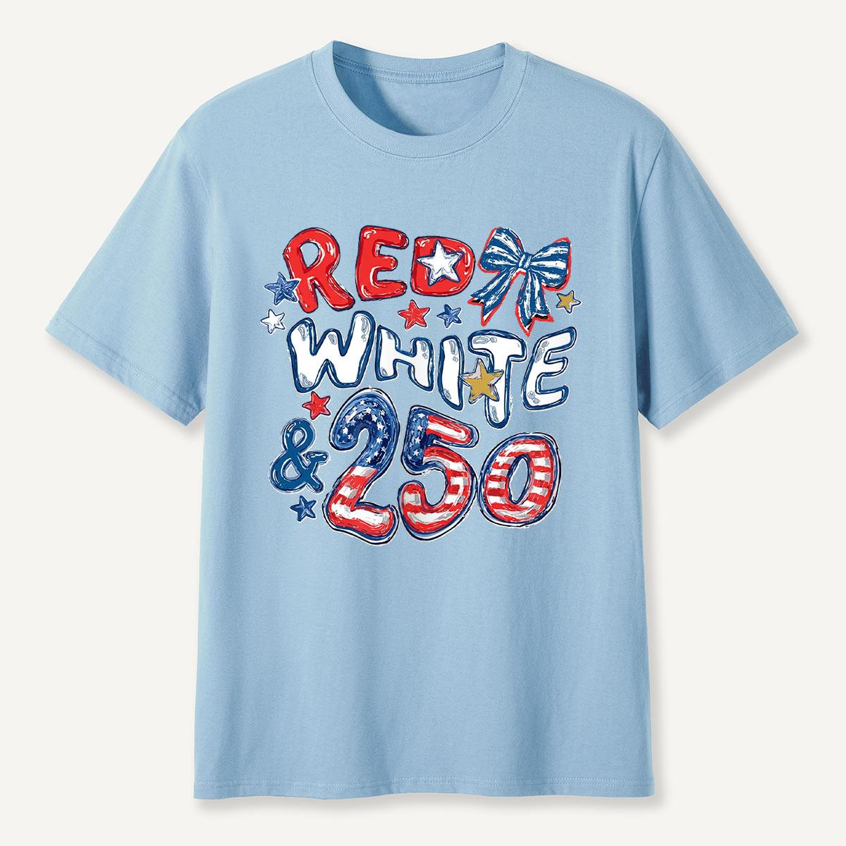 Red White and 250 Flag T-Shirt