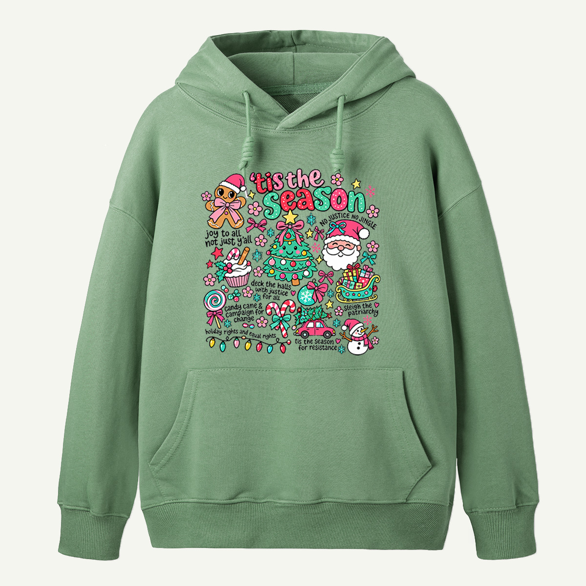 Tis The Season For Resistance Christmas Justice And Equality Collage Hoodie