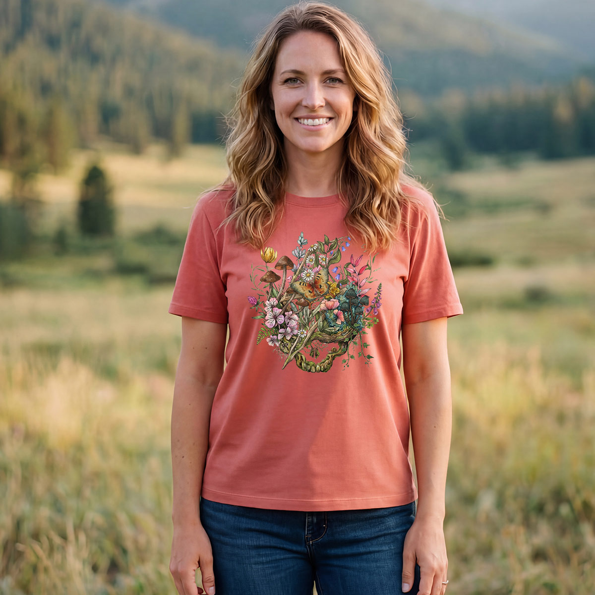 Nature Retro Psychedelic Music T-Shirt