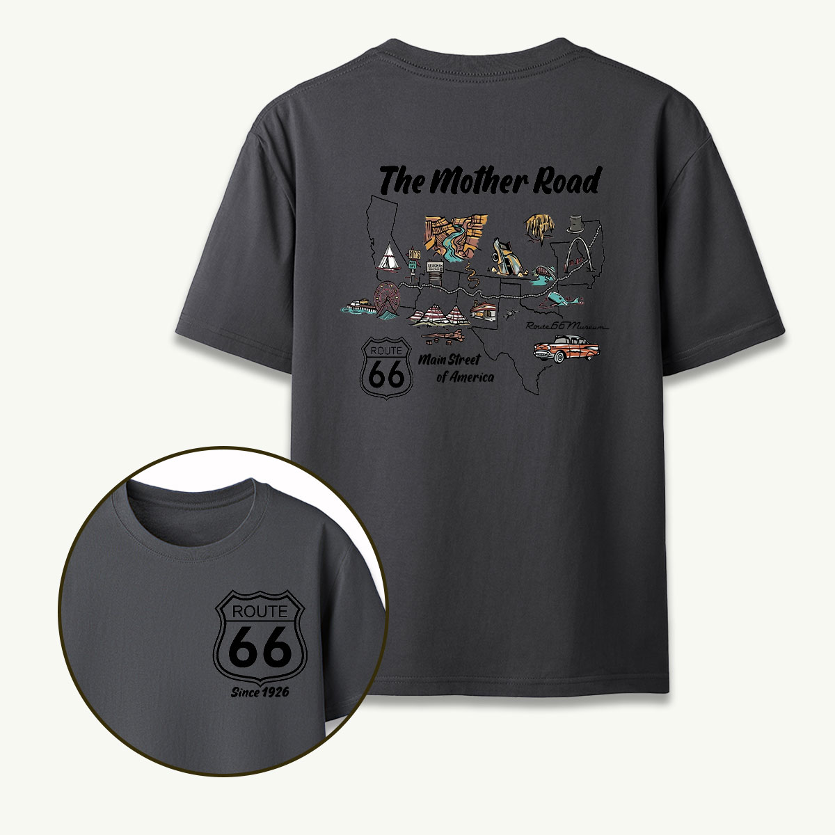 Route 66 Map T-Shirt