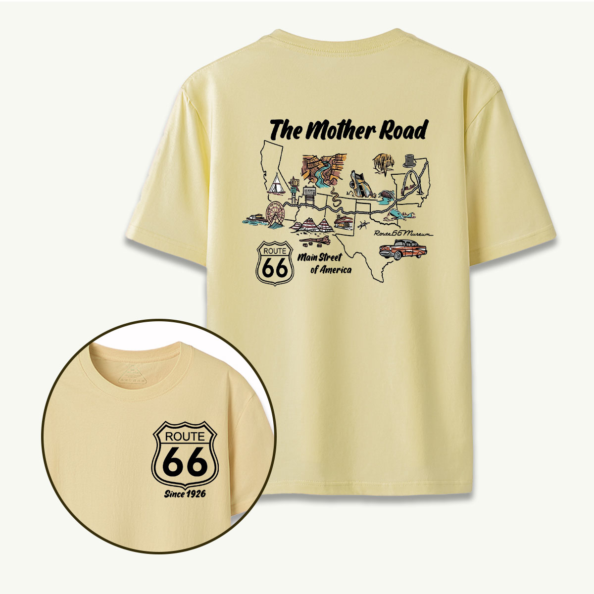 Route 66 Map T-Shirt