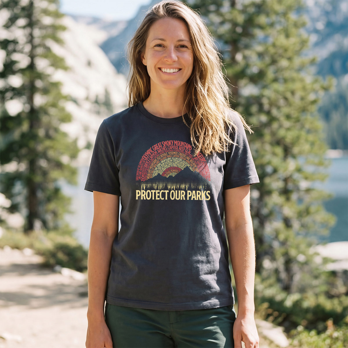 Protect Our Parks Word Sunset T-Shirt