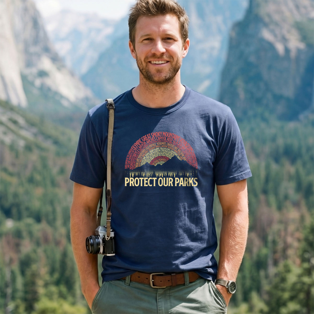 Protect Our Parks Word Sunset T-Shirt