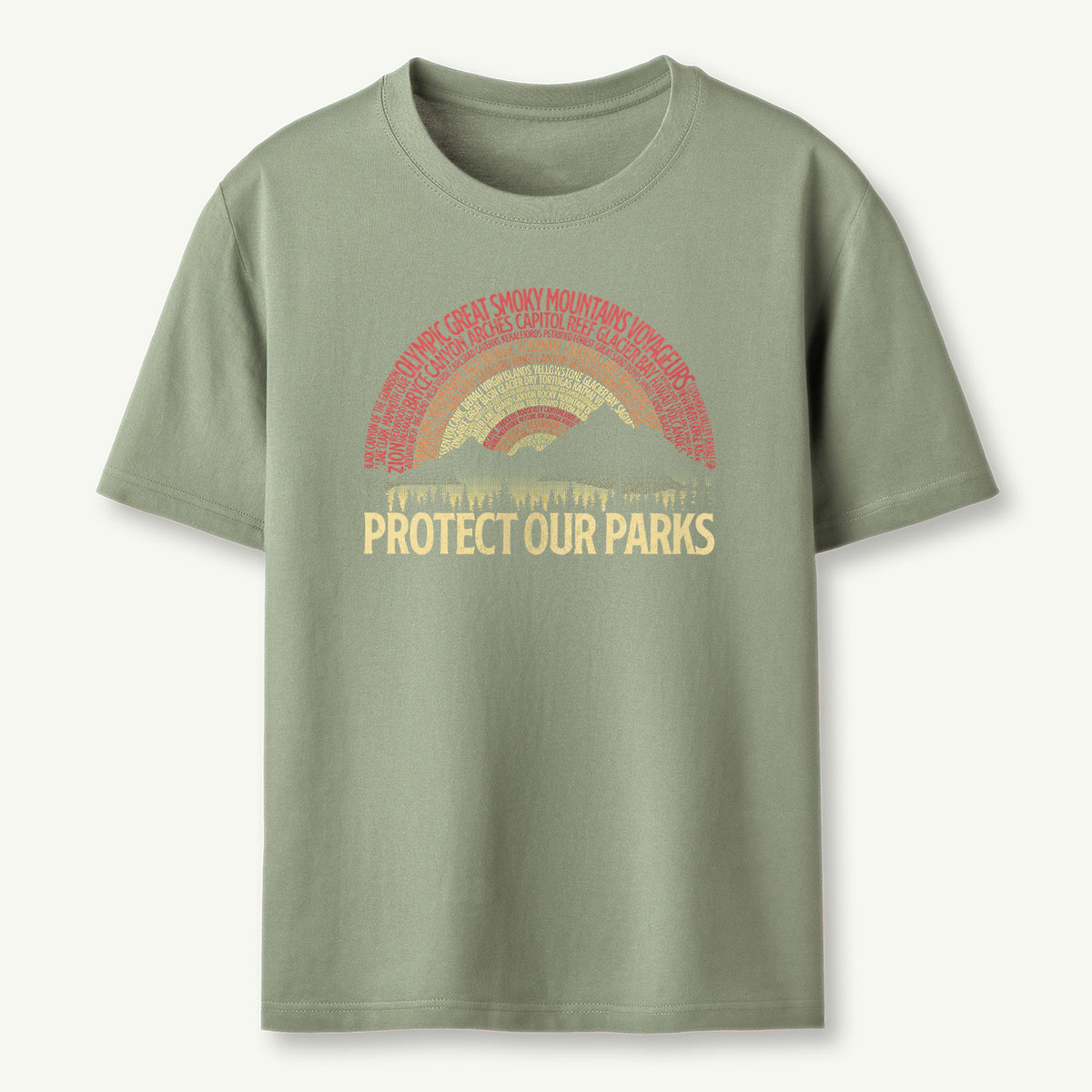 Protect Our Parks Word Sunset T-Shirt