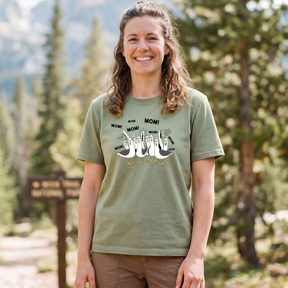 Seagulls Mom Mother's Day Gift T‑Shirt 