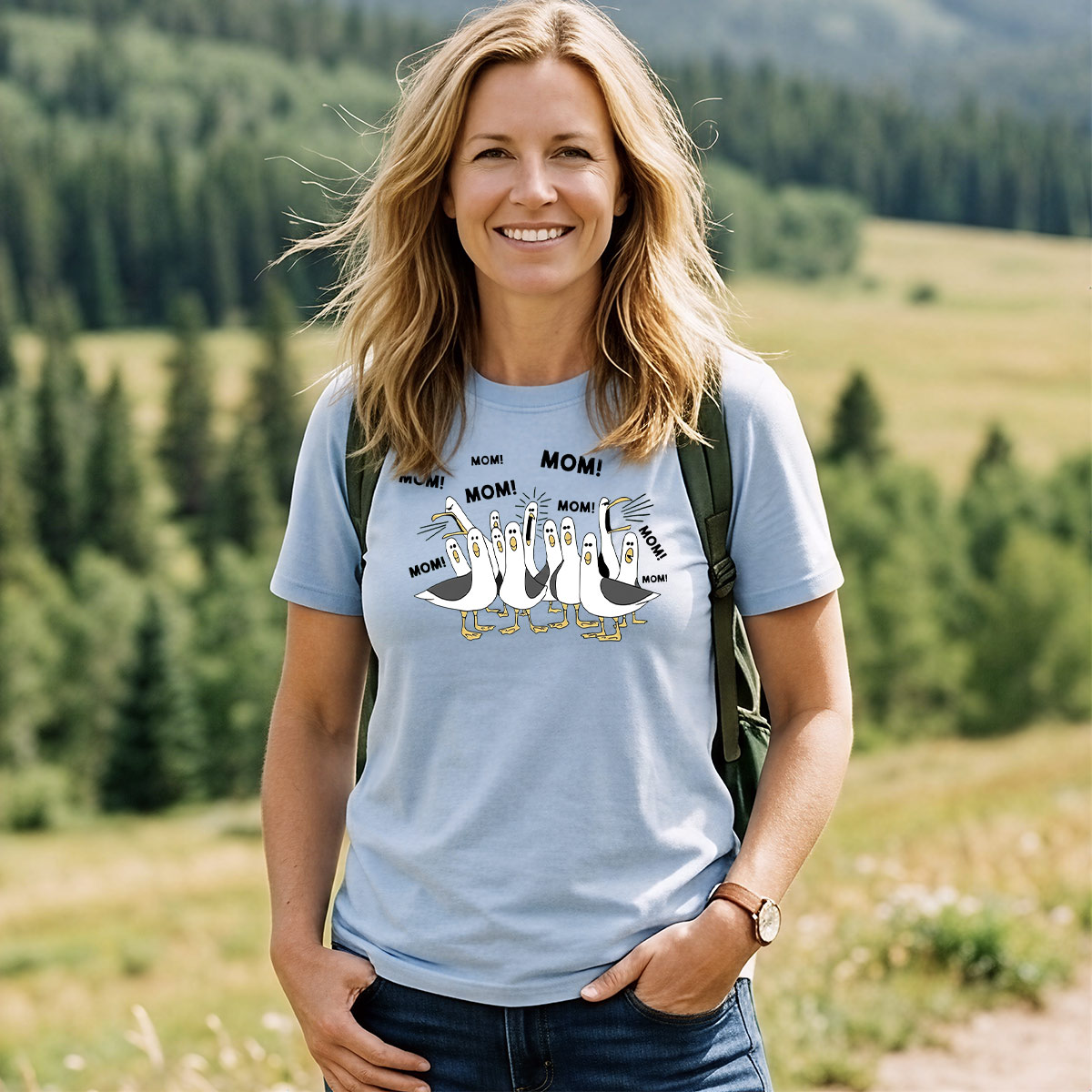 Seagulls Mom Mother's Day Gift T‑Shirt 