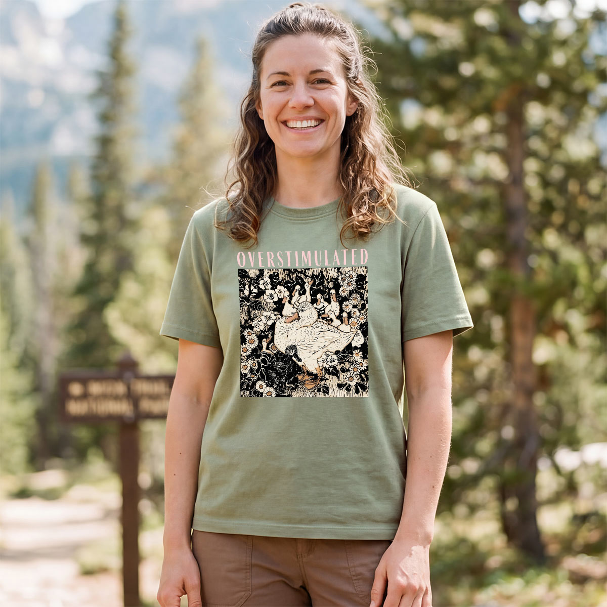 Overstimulated Mama Duck T‑Shirt 